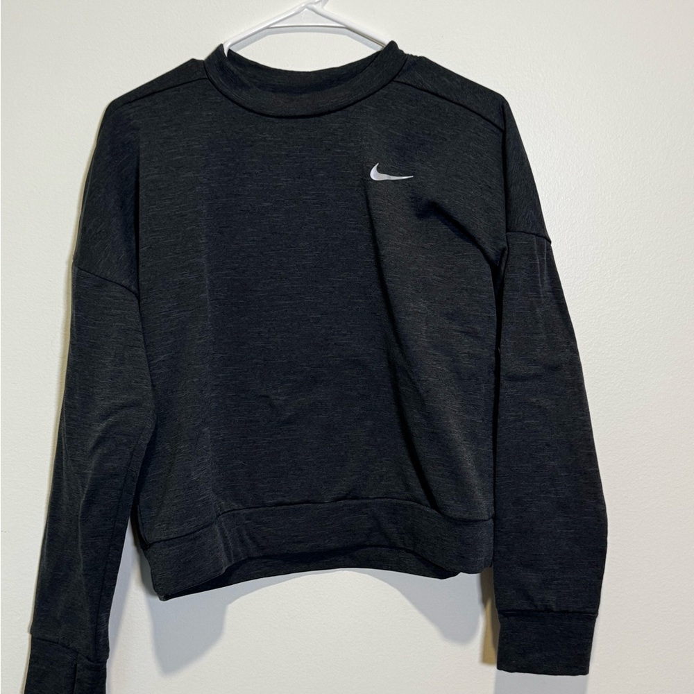 Nike Running Blue-Grey Crewneck with Silver Swoosh